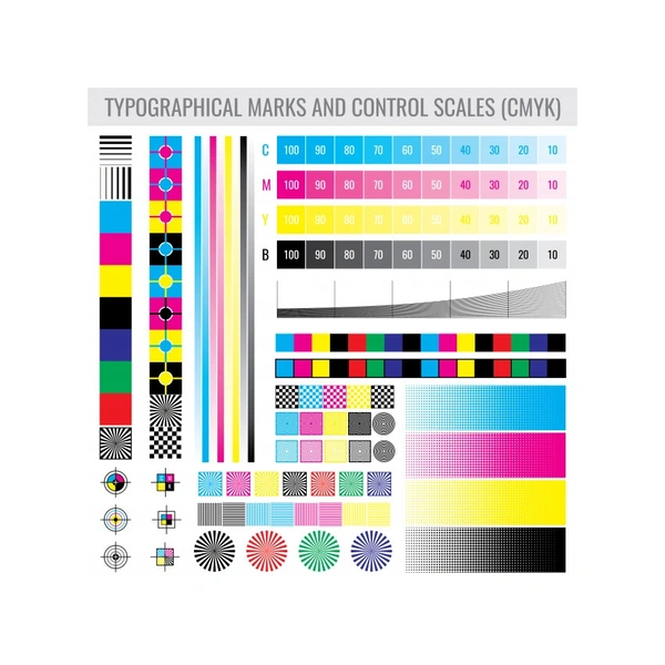 Cmyk Press Print Marks Colour Tone Gradient Bars