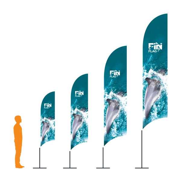 Fin Flag With White Hems